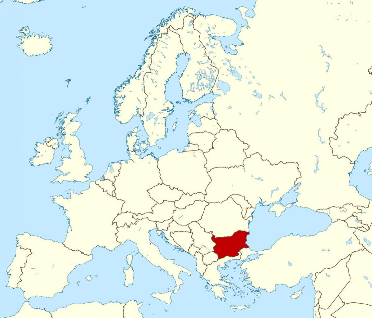 Bulgaria kartta maailmankartalle Maailman kartta osoittaa Bulgarian  (Itä-Eurooppa - Eurooppa)