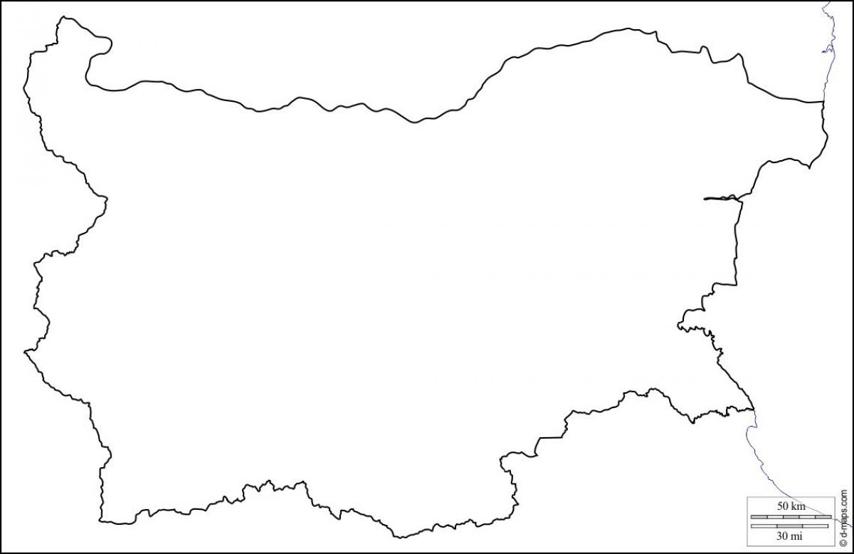 kartta Bulgarian kartta ääriviivat