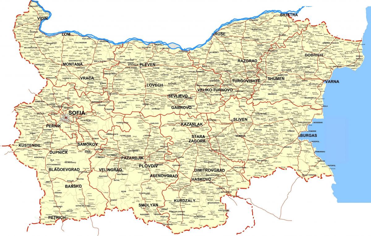 Bulgarian maa kartta
