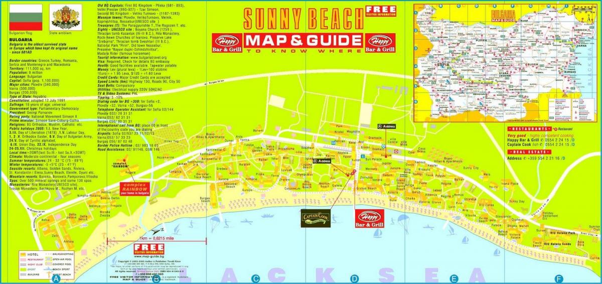 turisti kartta sunny beach Bulgaria