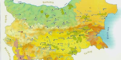 Kartta Bulgarian ilmasto