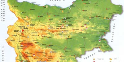 Bulgarian vuoret kartta