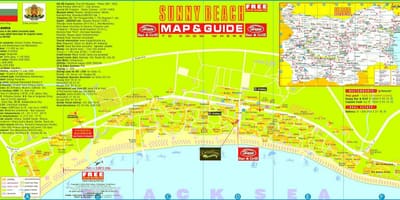 Turisti kartta sunny beach Bulgaria